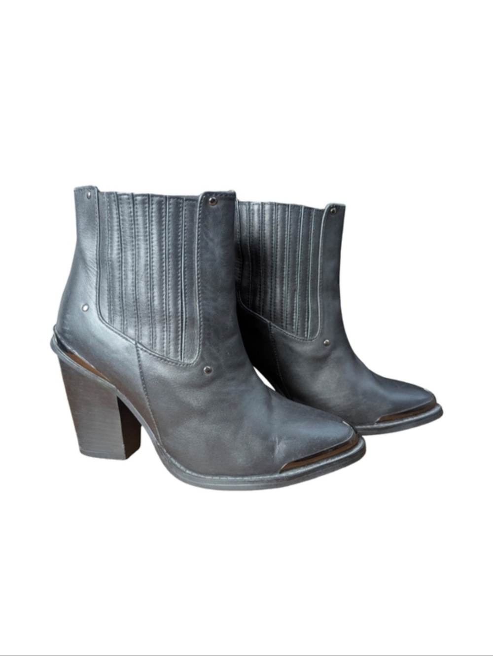 Jeffrey Campbell Leather Punk Cowboy Boots | Handmade | Size 5.5/6 EU 36